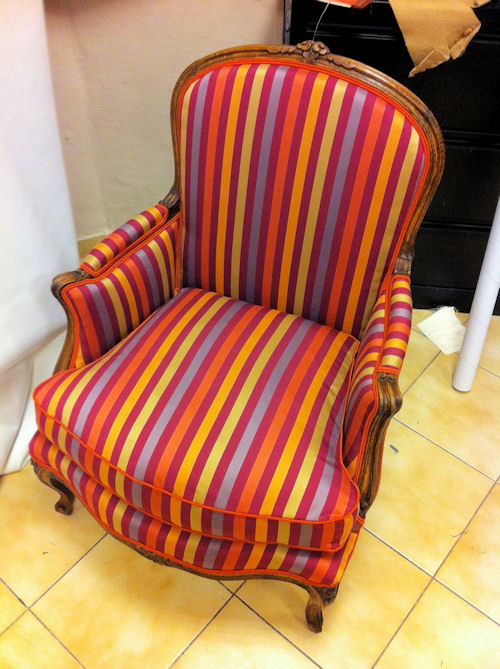 fauteuil bergere-rayure